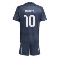 Camisa de Futebol Real Madrid Kylian Mbappe #10 Equipamento Secundário Infantil 2025-26 Manga Curta (+ Calças curtas)